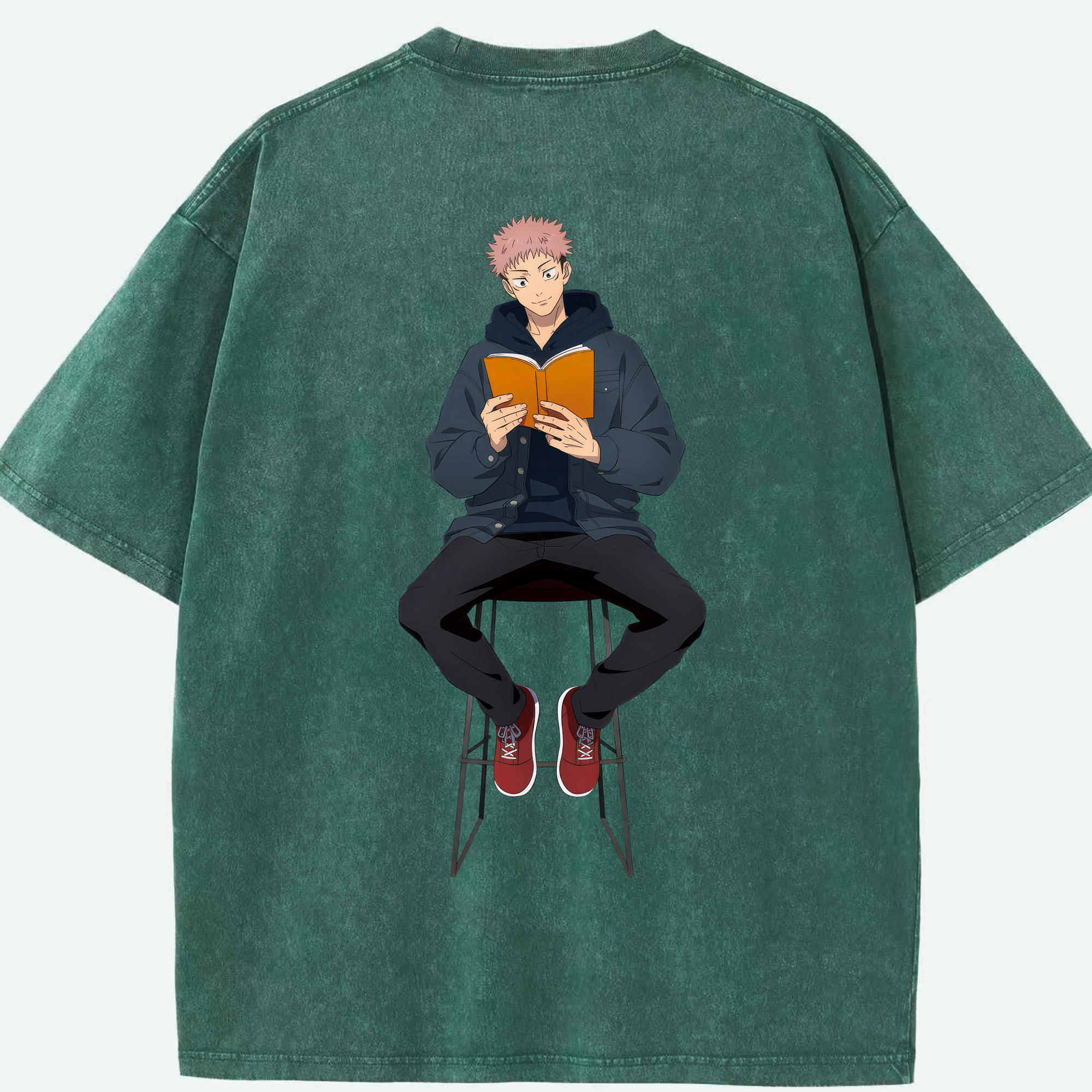 （画像用） 呪術廻戦 Jujutsu Kaisen 綿100% ヴィンテージ風 半袖Tシャツ（背面プリント）